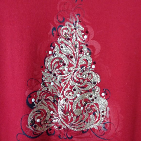 Croft & Barrow long sleeve Christmas tee size XL - Picture 2 of 6